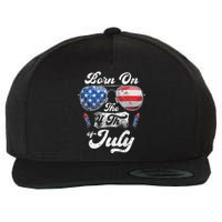 Born On The 4th Of July Birthday Independence Day Wool Snapback Cap