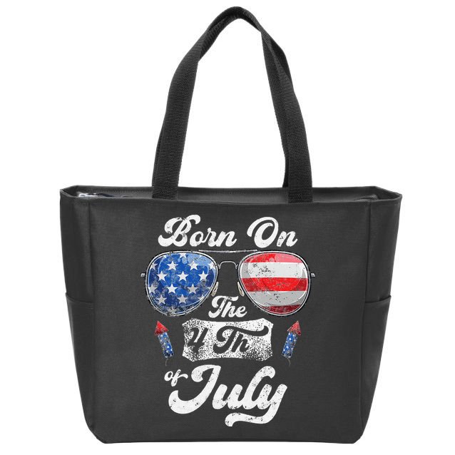 Born On The 4th Of July Birthday Independence Day Zip Tote Bag
