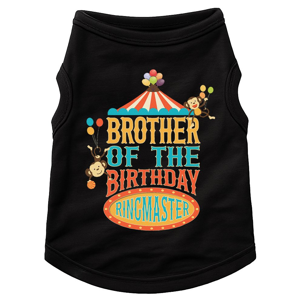 Brother Of The Birthday Ringmaster Circus Party Bday Doggie Tank