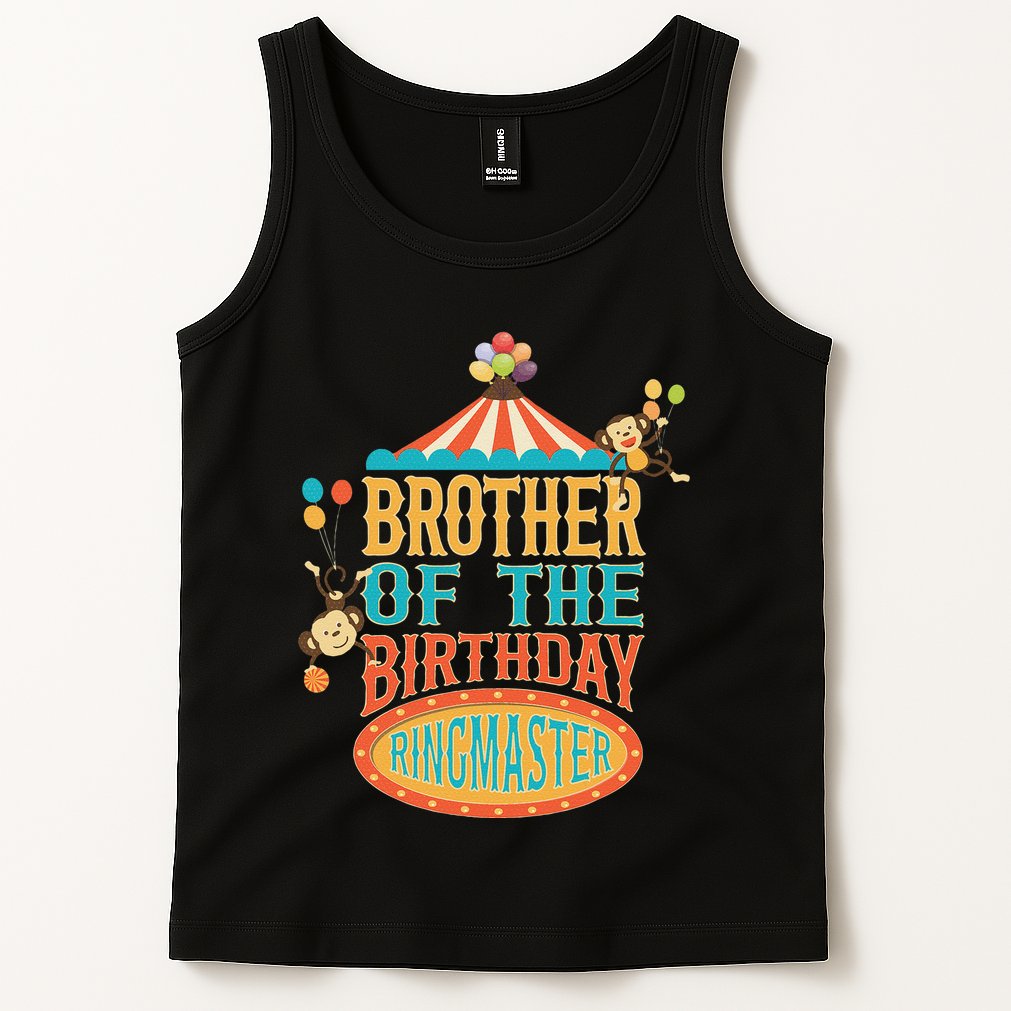Brother Of The Birthday Ringmaster Circus Party Bday Tank Top