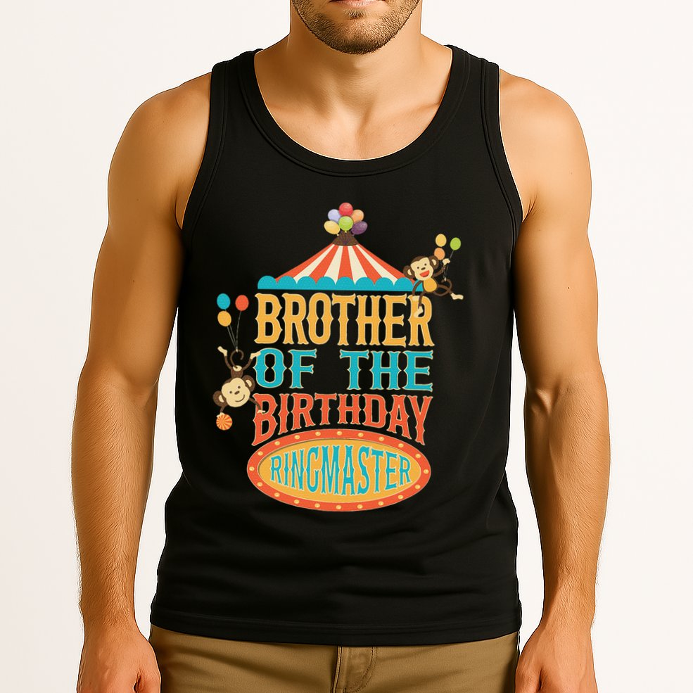Brother Of The Birthday Ringmaster Circus Party Bday Tank Top