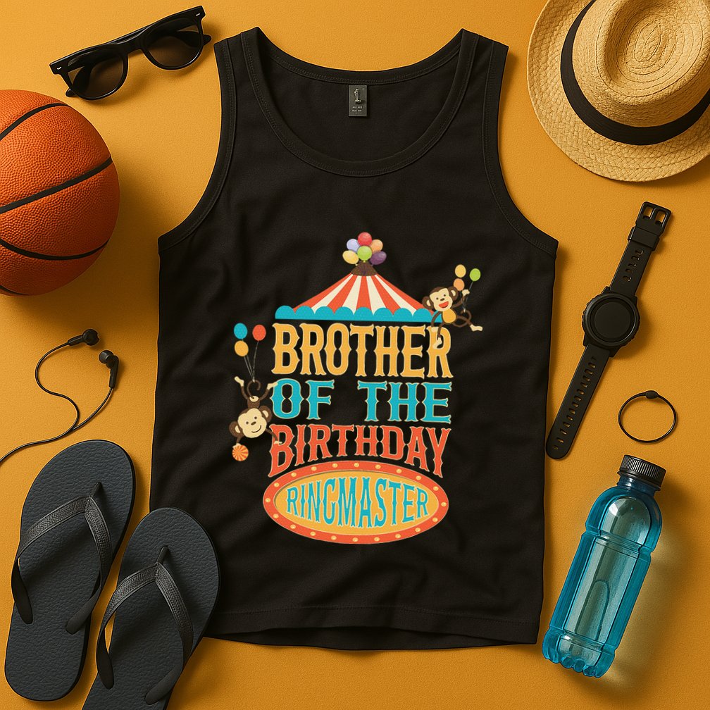 Brother Of The Birthday Ringmaster Circus Party Bday Tank Top