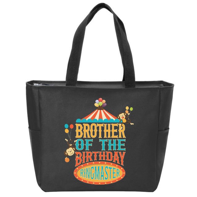 Brother Of The Birthday Ringmaster Circus Party Bday Zip Tote Bag
