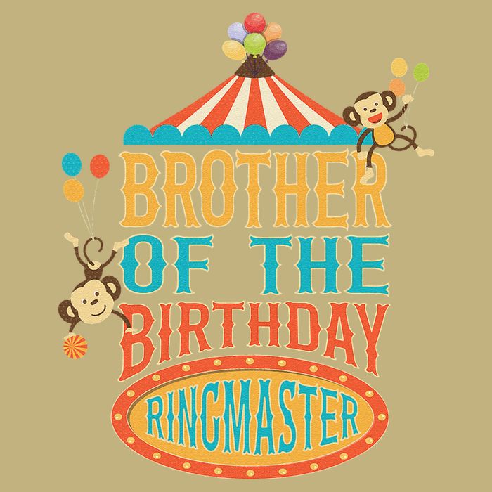 Brother Of The Birthday Ringmaster Circus Party Bday Button