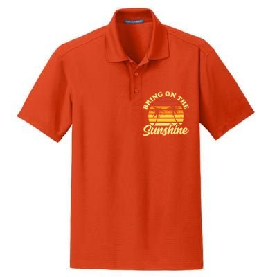 Bring On The Sunshine Funny Summer Gift Dry Zone Grid Polo