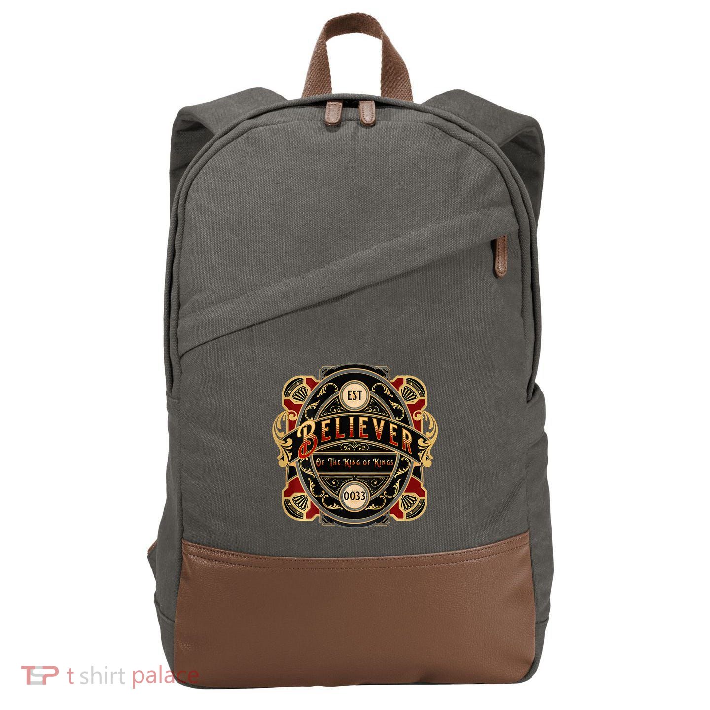 Believer of the King of Kings Cotton Canvas Backpack