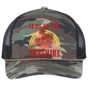 Bring On The Sunshine Graphic Gift Retro Rope Trucker Hat Cap