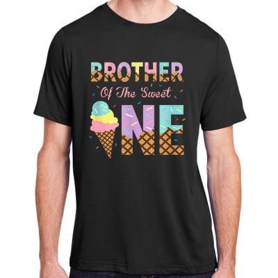 Brother Of The Sweet One Ice Cream 1st First Birthday Family Adult ChromaSoft Performance T-Shirt