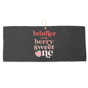 Brother of the Berry Sweet One Strawberry First Birthday 1st Large Microfiber Waffle Golf Towel