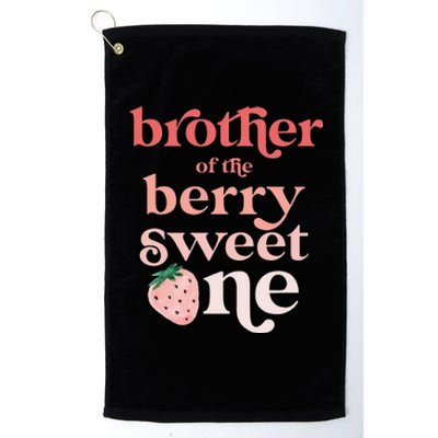 Brother of the Berry Sweet One Strawberry First Birthday 1st Platinum Collection Golf Towel