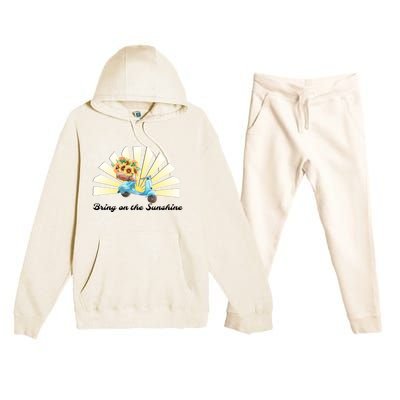 Bring On The Sunshine Graphic Tee Gift Premium Hooded Sweatsuit Set