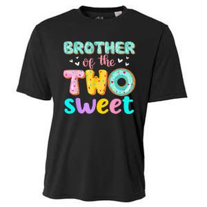 Brother Of The Two Sweet Donut Birthday Family Theme Girl Cooling Performance Crew T-Shirt