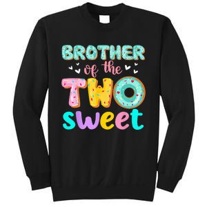 Brother Of The Two Sweet Donut Birthday Family Theme Girl Sweatshirt