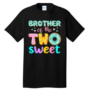 Brother Of The Two Sweet Donut Birthday Family Theme Girl Tall T-Shirt