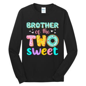 Brother Of The Two Sweet Donut Birthday Family Theme Girl Tall Long Sleeve T-Shirt