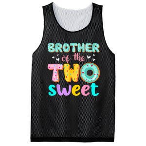 Brother Of The Two Sweet Donut Birthday Family Theme Girl Mesh Reversible Basketball Jersey Tank