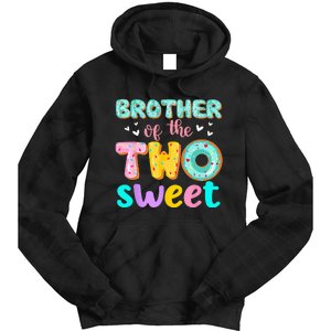 Brother Of The Two Sweet Donut Birthday Family Theme Girl Tie Dye Hoodie