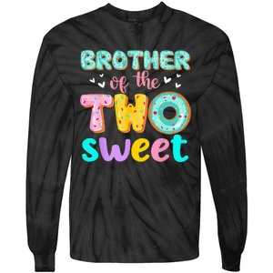 Brother Of The Two Sweet Donut Birthday Family Theme Girl Tie-Dye Long Sleeve Shirt