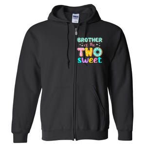 Brother Of The Two Sweet Donut Birthday Family Theme Girl Full Zip Hoodie