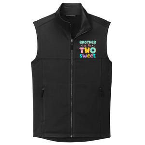 Brother Of The Two Sweet Donut Birthday Family Theme Girl Collective Smooth Fleece Vest