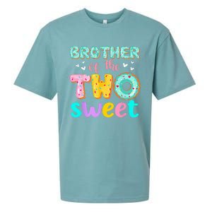 Brother Of The Two Sweet Donut Birthday Family Theme Girl Sueded Cloud Jersey T-Shirt