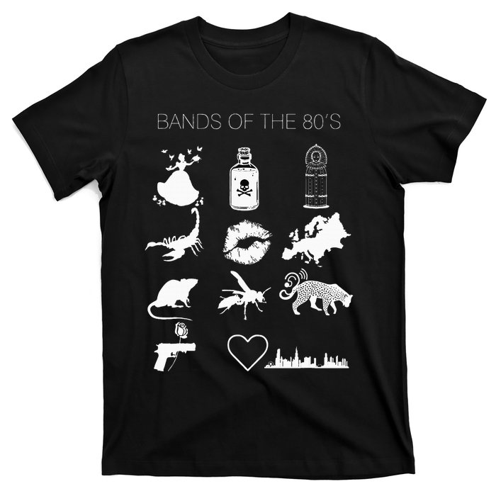 Bands Of The 80s Hair Bands Rock Bands 1980s T-Shirt