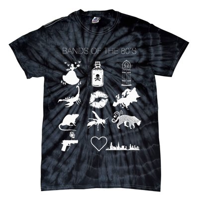 Bands Of The 80s Hair Bands Rock Bands 1980s Tie-Dye T-Shirt