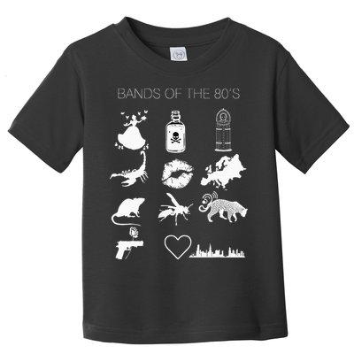 Bands Of The 80s Hair Bands Rock Bands 1980s Toddler T-Shirt
