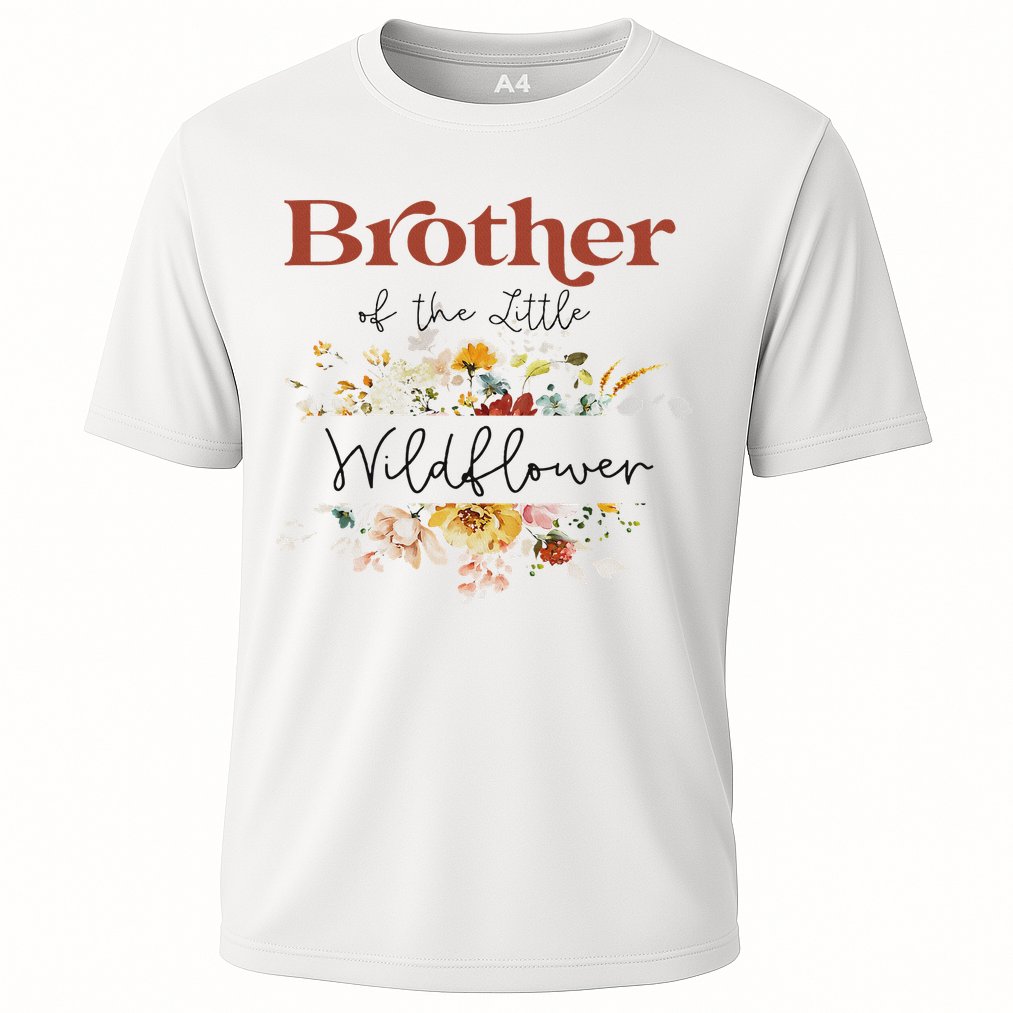 Brother Of The Little Wildflower Birthday Party Baby Shower Cooling Performance Crew T-Shirt