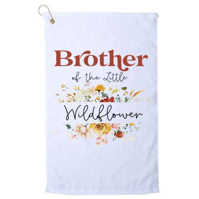 Brother Of The Little Wildflower Birthday Party Baby Shower Golf Towel