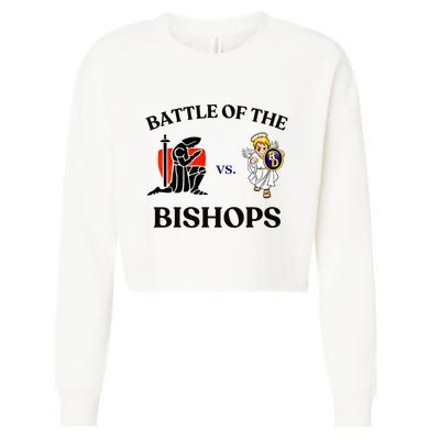Battle Of The Bishops Cropped Pullover Crew