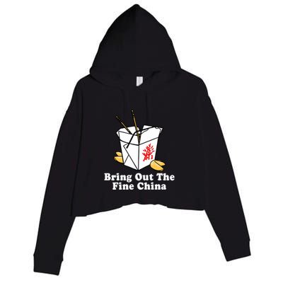 Bring Out The Fine China Crop Fleece Hoodie