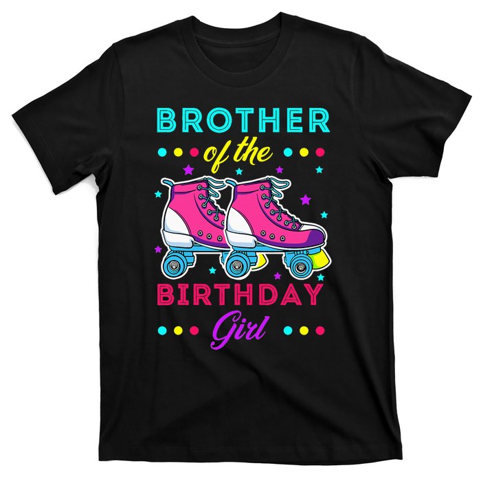 Brother of the Birthday Roller Skates Bday Skating T-Shirt