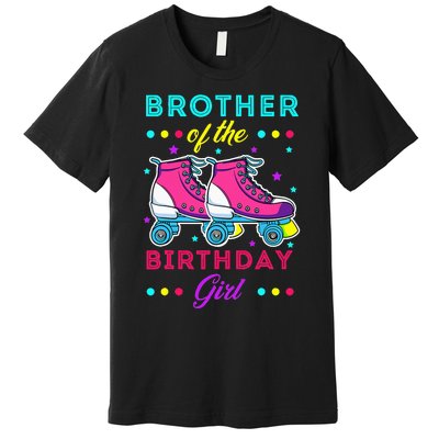 Brother of the Birthday Roller Skates Bday Skating Premium T-Shirt