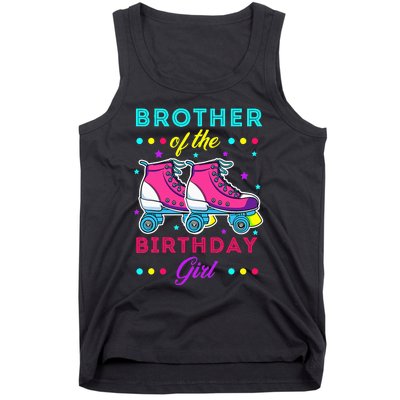 Brother of the Birthday Roller Skates Bday Skating Tank Top