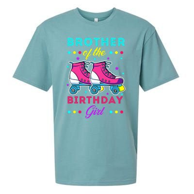 Brother of the Birthday Roller Skates Bday Skating Sueded Cloud Jersey T-Shirt