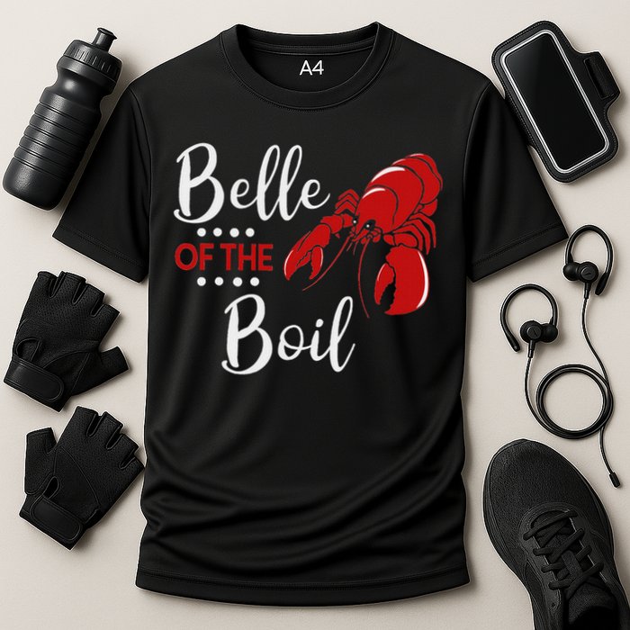 Belle Of The Boil Crayfish Lobster Seafood Party Cooling Performance Crew T-Shirt