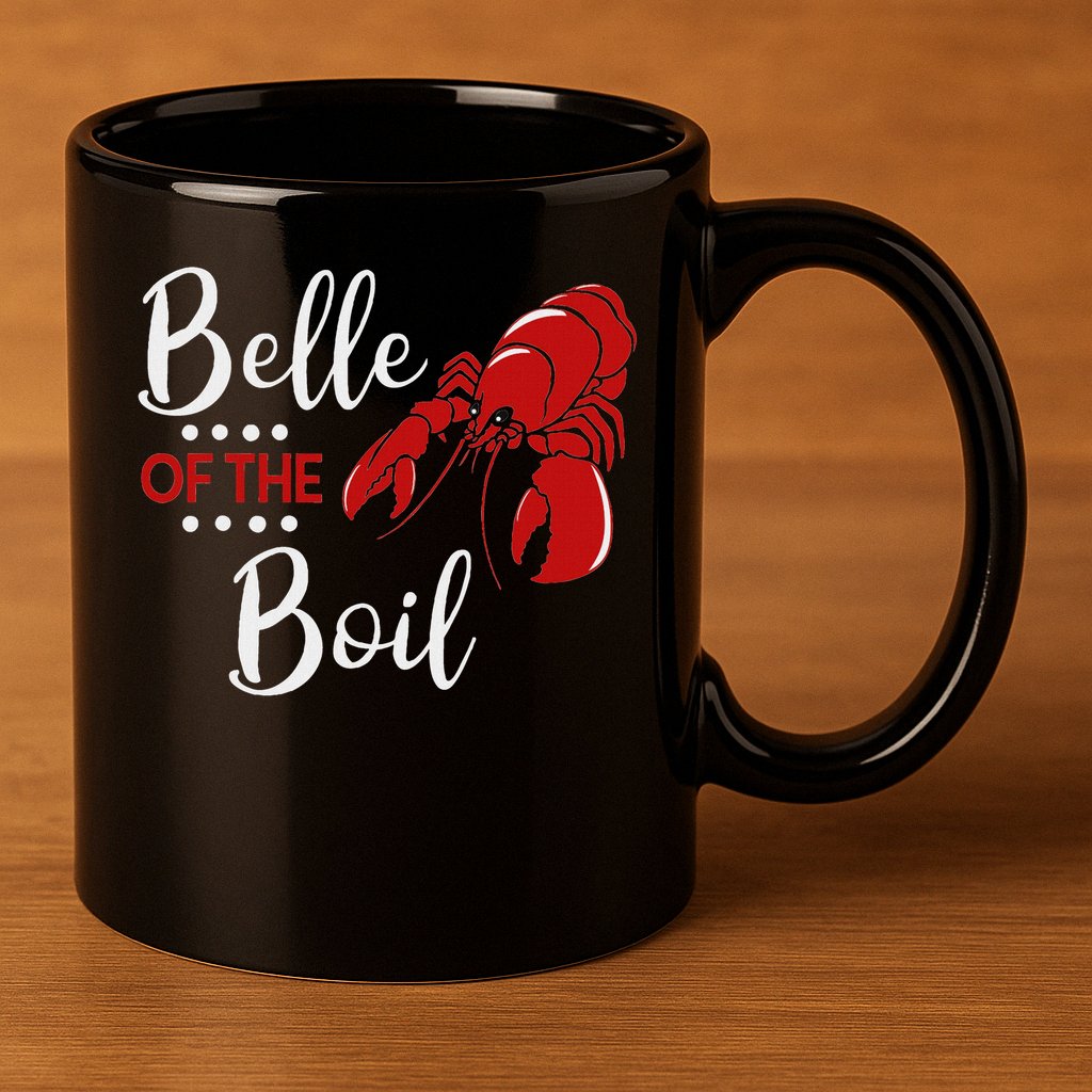 Belle Of The Boil Crayfish Lobster Seafood Party 11oz C Handle Ceramic Mug