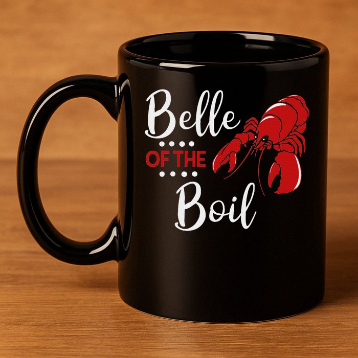 Belle Of The Boil Crayfish Lobster Seafood Party 11oz C Handle Ceramic Mug