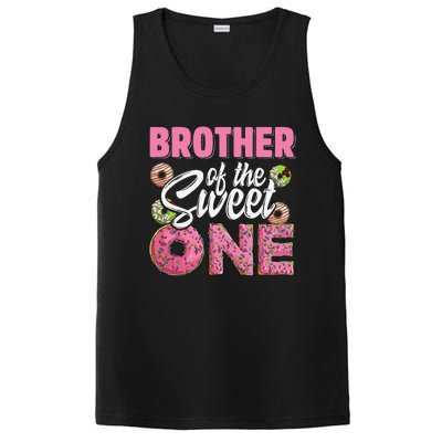 Brother Of The Sweet One Birthday 1st Bday Donut One Party PosiCharge Competitor Tank