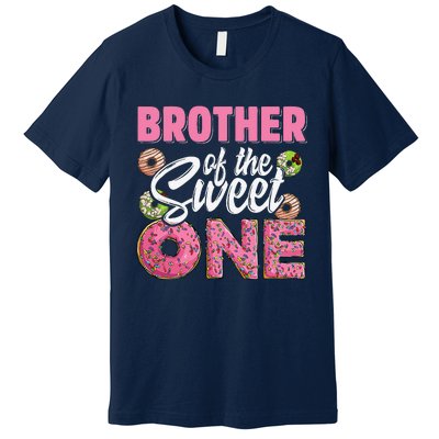 Brother Of The Sweet One Birthday 1st Bday Donut One Party Premium T-Shirt