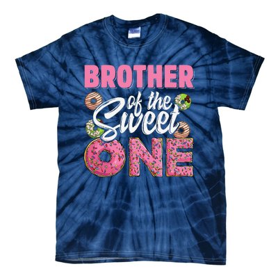 Brother Of The Sweet One Birthday 1st Bday Donut One Party Tie-Dye T-Shirt