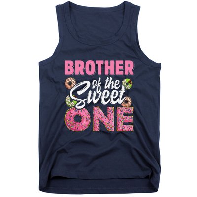 Brother Of The Sweet One Birthday 1st Bday Donut One Party Tank Top