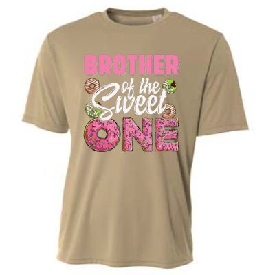 Brother Of The Sweet One Birthday 1st Bday Donut One Party Cooling Performance Crew T-Shirt