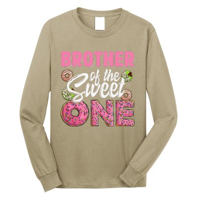 Brother Of The Sweet One Birthday 1st Bday Donut One Party Long Sleeve Shirt