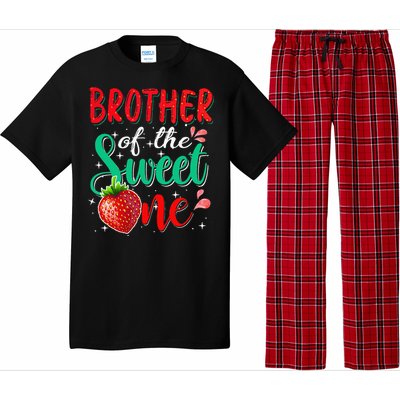 Brother Of The Sweet One Strawberry 1st Birthday Family Pajama Set