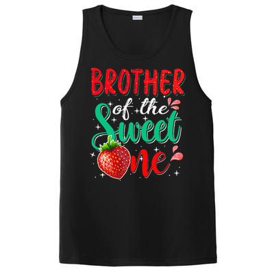 Brother Of The Sweet One Strawberry 1st Birthday Family PosiCharge Competitor Tank