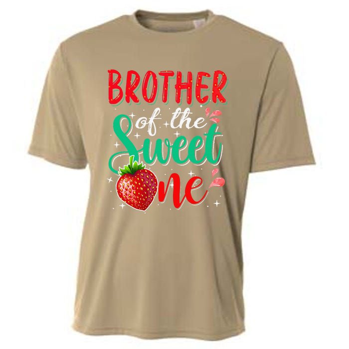 Brother Of The Sweet One Strawberry 1st Birthday Family Cooling Performance Crew T-Shirt