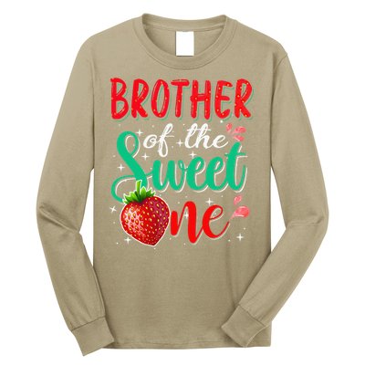 Brother Of The Sweet One Strawberry 1st Birthday Family Long Sleeve Shirt