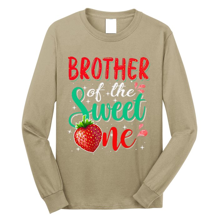 Brother Of The Sweet One Strawberry 1st Birthday Family Long Sleeve Shirt